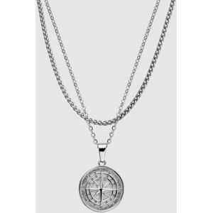 Silver Compass Pendant & Chain Set - Men's Jewelry Gift Sets   CRAFTD London