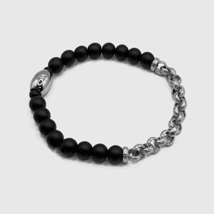 CRAFTD London Chained Bead Bracelet (Silver)