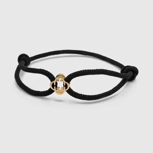 CRAFTD London Black Cord Bracelet (Gold) - One Size (Adjustable)