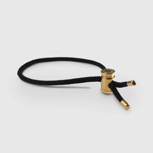 CRAFTD London Black Cord Toggle Bracelet (Gold) - One Size (Adjustable)