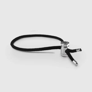 CRAFTD London Black Cord Toggle Bracelet (Silver) - One Size (Adjustable)