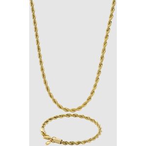 Gold Rope Chain & Bracelet Set - Men's Jewelry Gift Sets   CRAFTD London