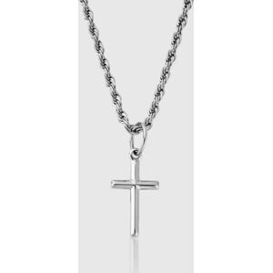 Silver Cross Men's Pendant Necklace   CRAFTD London