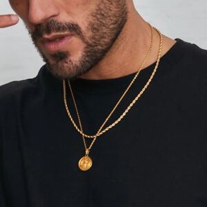 Gold Men's Jewelry Gift Set - Create Your Own Pendant & Chain Set   CRAFTD London