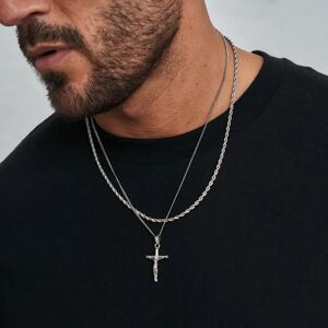 CRAFTD London Make Your Own Set (Silver) - Crucifix + Chain / Rope 3mm (55cm)