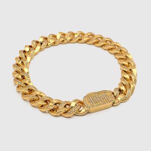 CRAFTD London Half Iced Cuban Bracelet (Gold) 8mm - 22cm