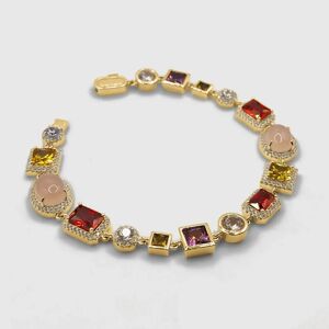 Gemstones Gemstone Bracelet (Gold) - 22cm / 8.5