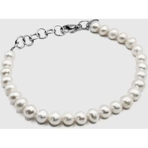 Pearls Rounded Real Pearl Bracelet (Silver)