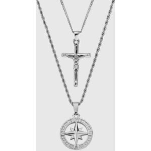 CRAFTD London North Star x Crucifix Set (Silver)