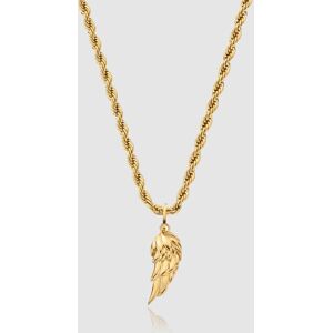 Gold Feather Wing Men's Pendant Necklace   CRAFTD London