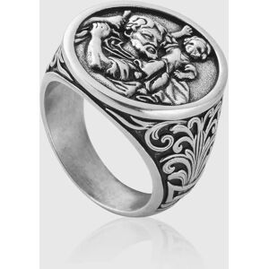 Silver St Christopher Ring for Men   CRAFTD London