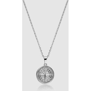 Silver Compass Men's Pendant Necklace   CRAFTD London