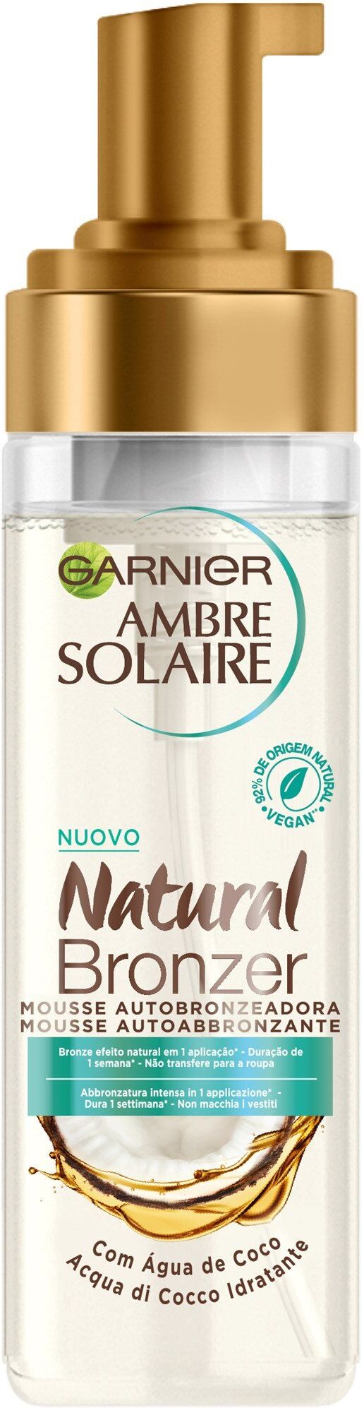 Garnier Ambre Solaire Natural Bronzer Self-Tanning Mousse 200mL