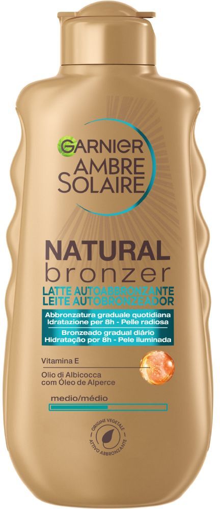 Garnier Ambre Solaire Natural Bronzer Self-Tanning Milk Daily Gradual Tan 175mL