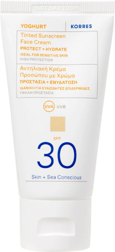 Korres Yoghurt Sunscreen Face Cream 50mL Tinted SPF30
