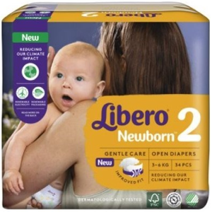 Libero Newborn Diapers 34 un. 3-6 kg