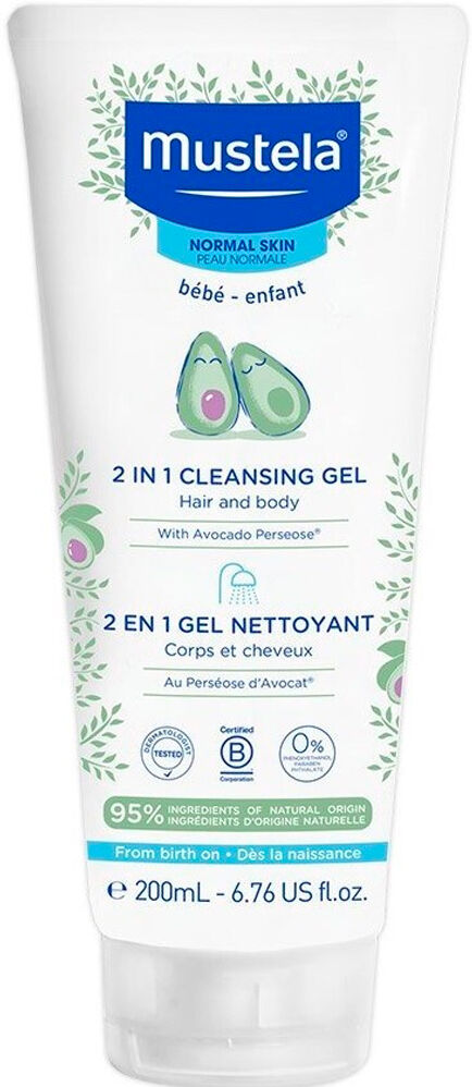 Mustela 2 in 1 Hair and Body Wash Gel 200mL