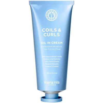 Maria Nila Coils and Curls Oil In Cream Rich Curl Defining Leave-In 100mL Maria Nila Coils and Curls Oil In Cream Rich Curl Defining Leave-In 100mL