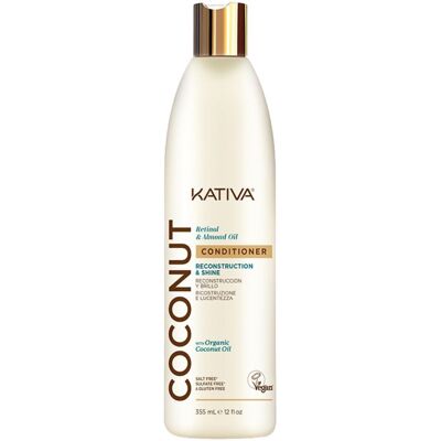 Kativa Coconut Conditioner Reconstruction and Shine 355mL Kativa Coconut Conditioner Reconstruction and Shine 355mL