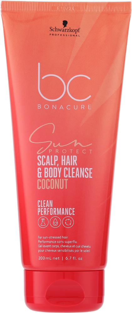 Schwarzkopf BONACURE Sun Protect 3-in-1 Scalp, Hair and Body Cleanse Shampoo 200mL