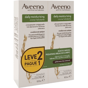 Aveeno Face Moisturizing Cream with Colloidal Oat - Sensitive Skin - 2x100ml Aveeno Face Moisturizing Cream with Colloidal Oat - Sensitive Skin - 2x100ml