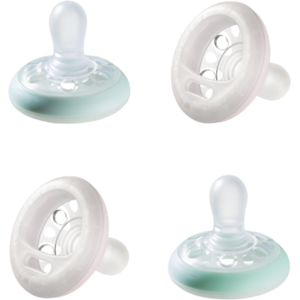 Tommee Tippee Natural Start Breast-Like Soothers 4 un. Blue/White 0-6 Months Tommee Tippee Natural Start Breast-Like Soothers 4 un. Blue/White 0-6 Months