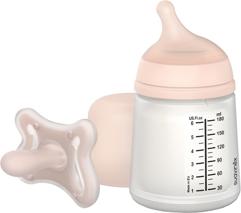 Suavinéx Zero Zero Newborn Set Feeding Bottle with Physiological Pacifier 1 un. Fair 180mL