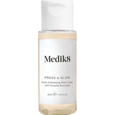Medik8 Press & Glow Daily Exfoliating Tonic with Enzyme Activator 30mL Medik8 Press & Glow Daily Exfoliating Tonic with Enzyme Activator 30mL