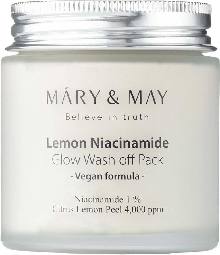 Máry & May Lemon Niacinamide Glow Wash Off Pack - Creamy Clay Mask 125g