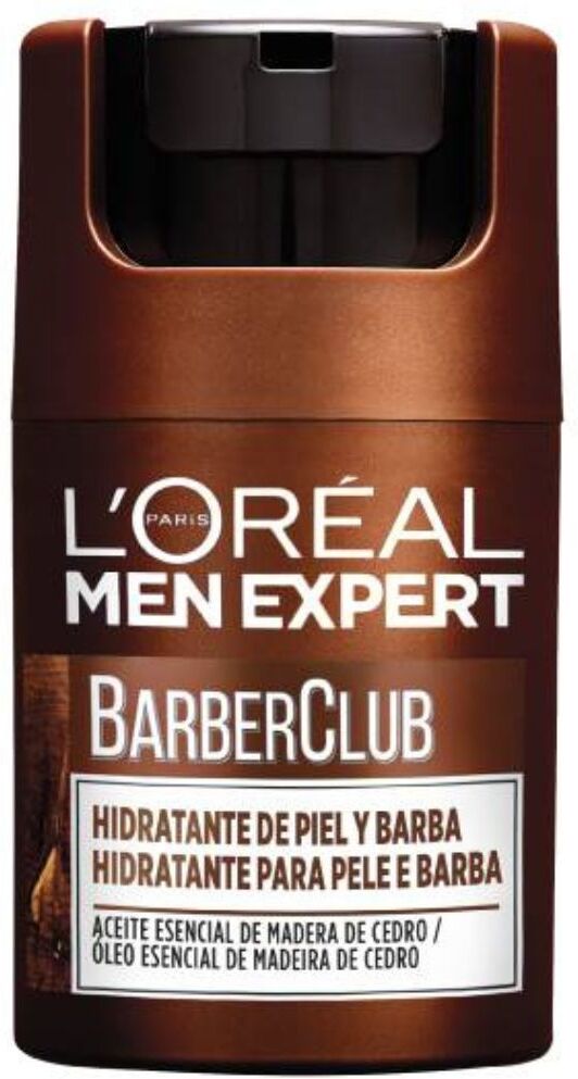 L'OrΓ©al Paris Men Expert Barber Club Face and Beard Moisturizer with Cedarwood Essential Oil 50mL