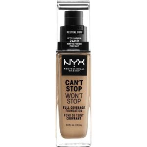 NYX Professional Makeup Can't Stop Won't Stop Full Coverage Foundation 30mL 10.3 Neutral Buff NYX Professional Makeup Can't Stop Won't Stop Full Coverage Foundation 30mL 10.3 Neutral Buff