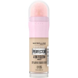 Maybelline Instant Age Rewind Perfector 4-in-1 Glow Primer, Concealer, Highlighter, BB Cream 20mL Light