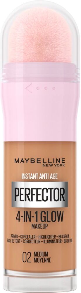 Maybelline Instant Age Rewind Perfector 4-in-1 Glow Primer, Concealer, Highlighter, BB Cream 20mL Medium