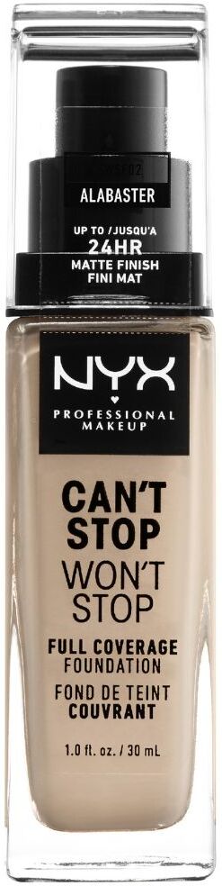 NYX Professional Makeup Can't Stop Won't Stop Full Coverage Foundation 30mL 02 Alabaster