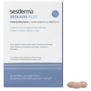 Sesderma Seskavel Plus Food Suplement Reinforces Fragile Nails & Hair 60 caps.