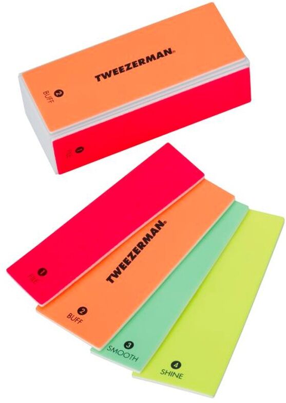 Tweezerman Neon Hot 4-In File, Buff, Smooth & Shine Block 1 un.