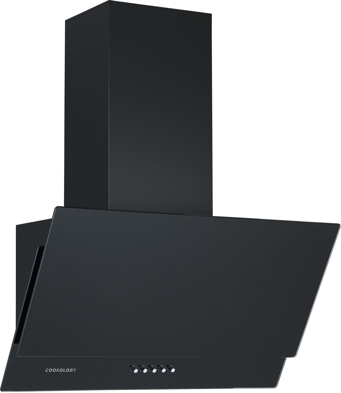 Cookology CHA600BK/A A Energy Rated - 60cm Angled Kitchen Cooker Hood - Black