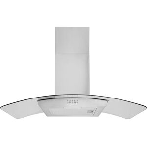 Cookology 90cm Glass Cooker Hood - Curved Canopy - Stainless Steel Cookology 90cm Glass Cooker Hood - Curved Canopy - Stainless Steel