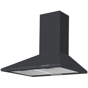 Cookology 60cm Black Chimney Cooker Hood - Push Button Controls, LED Light Cookology 60cm Black Chimney Cooker Hood - Push Button Controls, LED Light