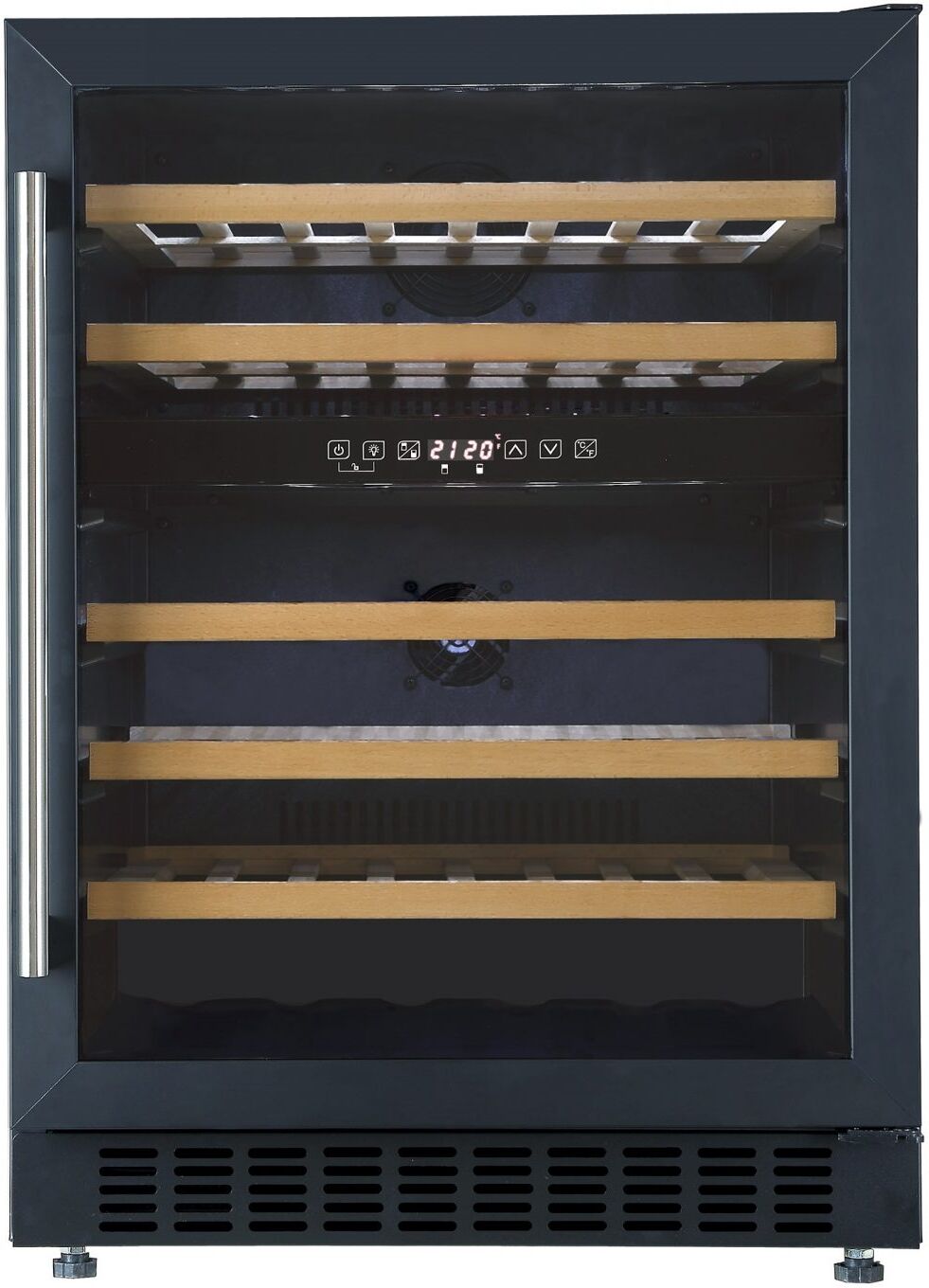 Cookology 46 Bottle Black Dual Temperature Zone Wine Cooler