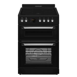 Cookology Retro Double Oven - Freestanding Cooker with Ceramic Top - Black
