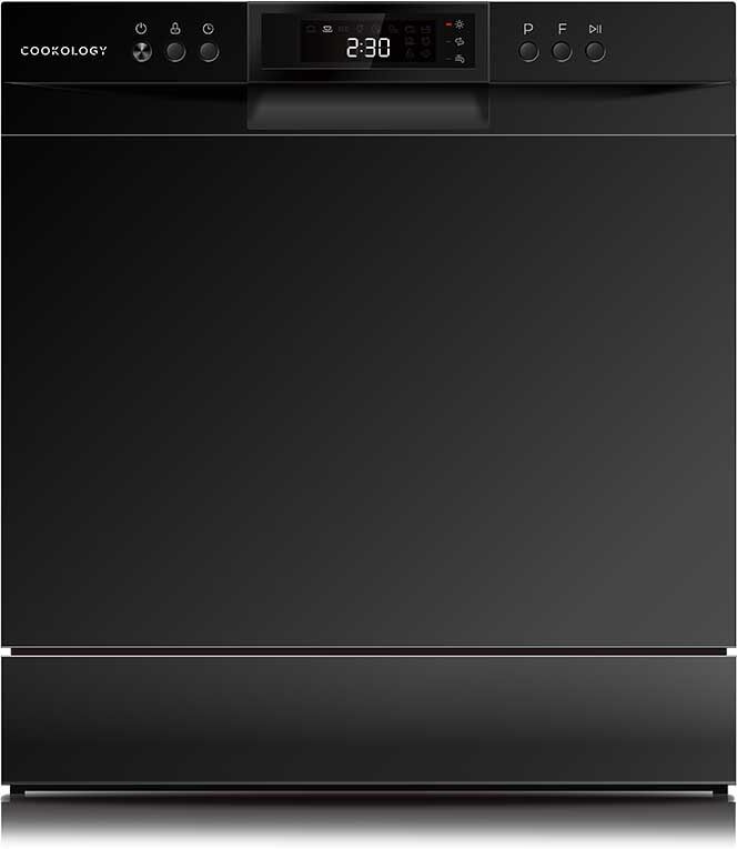 Cookology 8 Place Setting Black Table Top Dishwasher