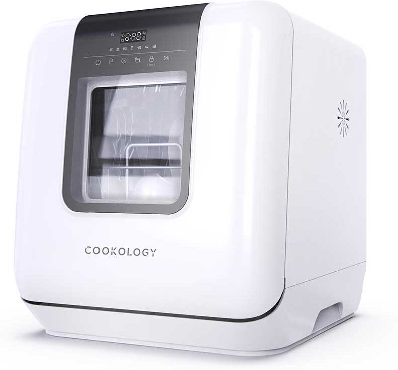 Cookology 3 Place Setting White Mini Table Top Dishwasher with Window
