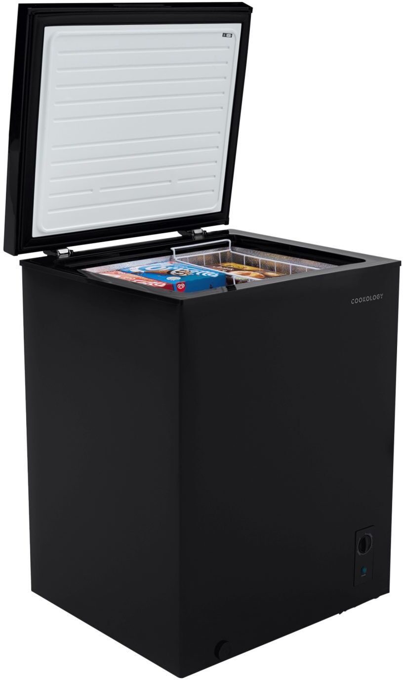 Cookology 142L Chest Freezer with Chill and Freeze Function - Black