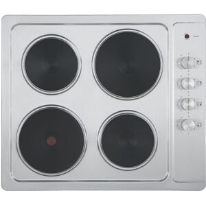 Cookology 60cm 4 Burner Solid Plate Hob - Stainless Steel