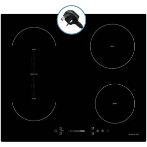 Cookology 59cm Plug-In Induction Hob with Bridging Zone - Black