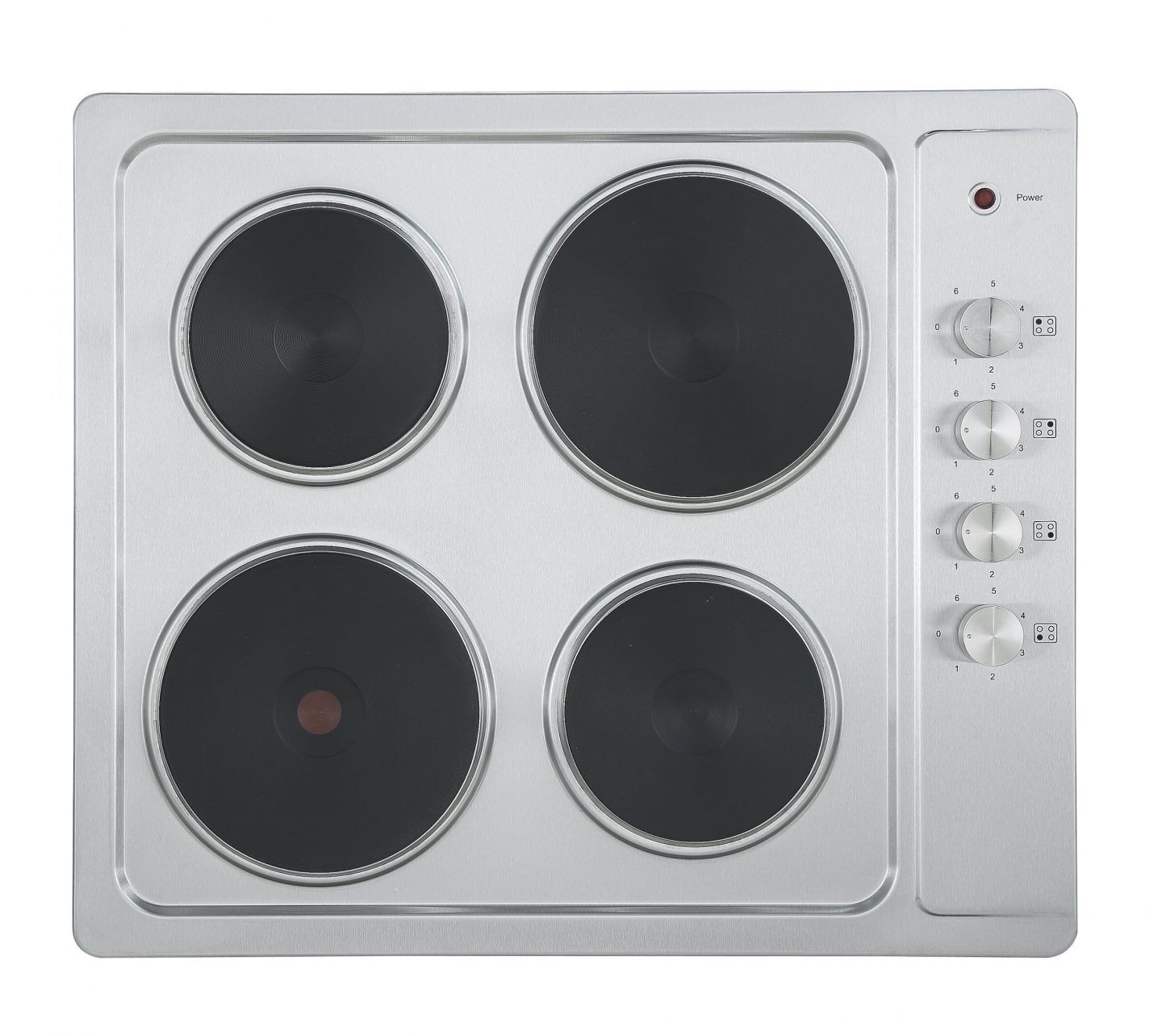 Cookology 60cm 4 Burner Solid Plate Hob - Stainless Steel