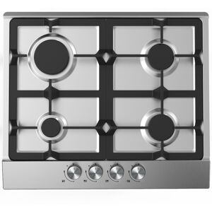 Cookology 60cm Stainless Steel 4 Gas Burner Hob with Cast Iron Stands Cookology 60cm Stainless Steel 4 Gas Burner Hob with Cast Iron Stands