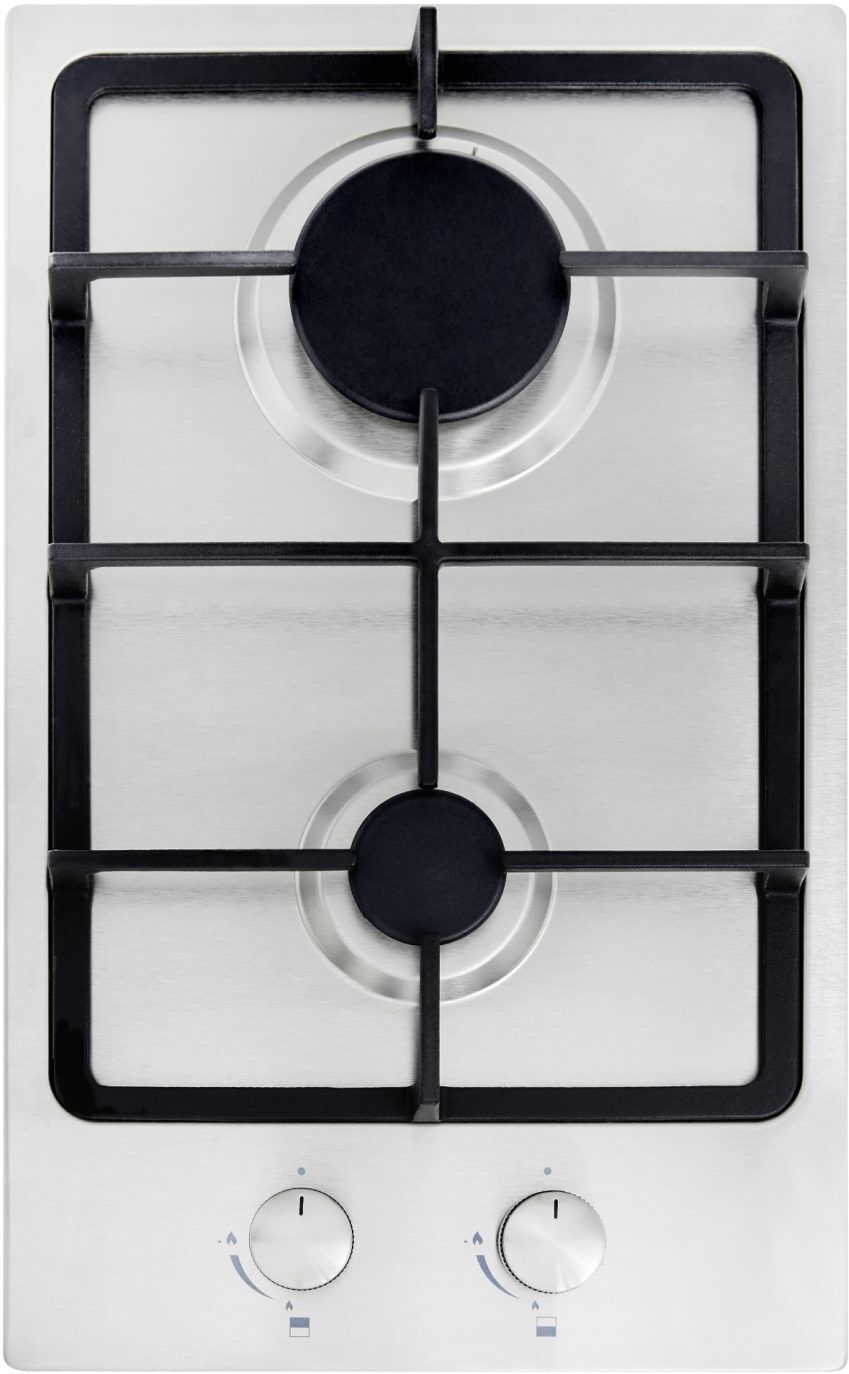 Cookology 30cm Domino Gas Hob with LPG Conversion Kit - Stainless Steel