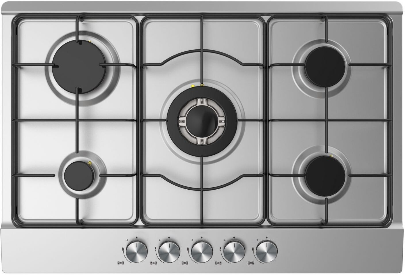 Cookology 75cm Built-in Gas Hob- 5 Burner - Stainless Steel